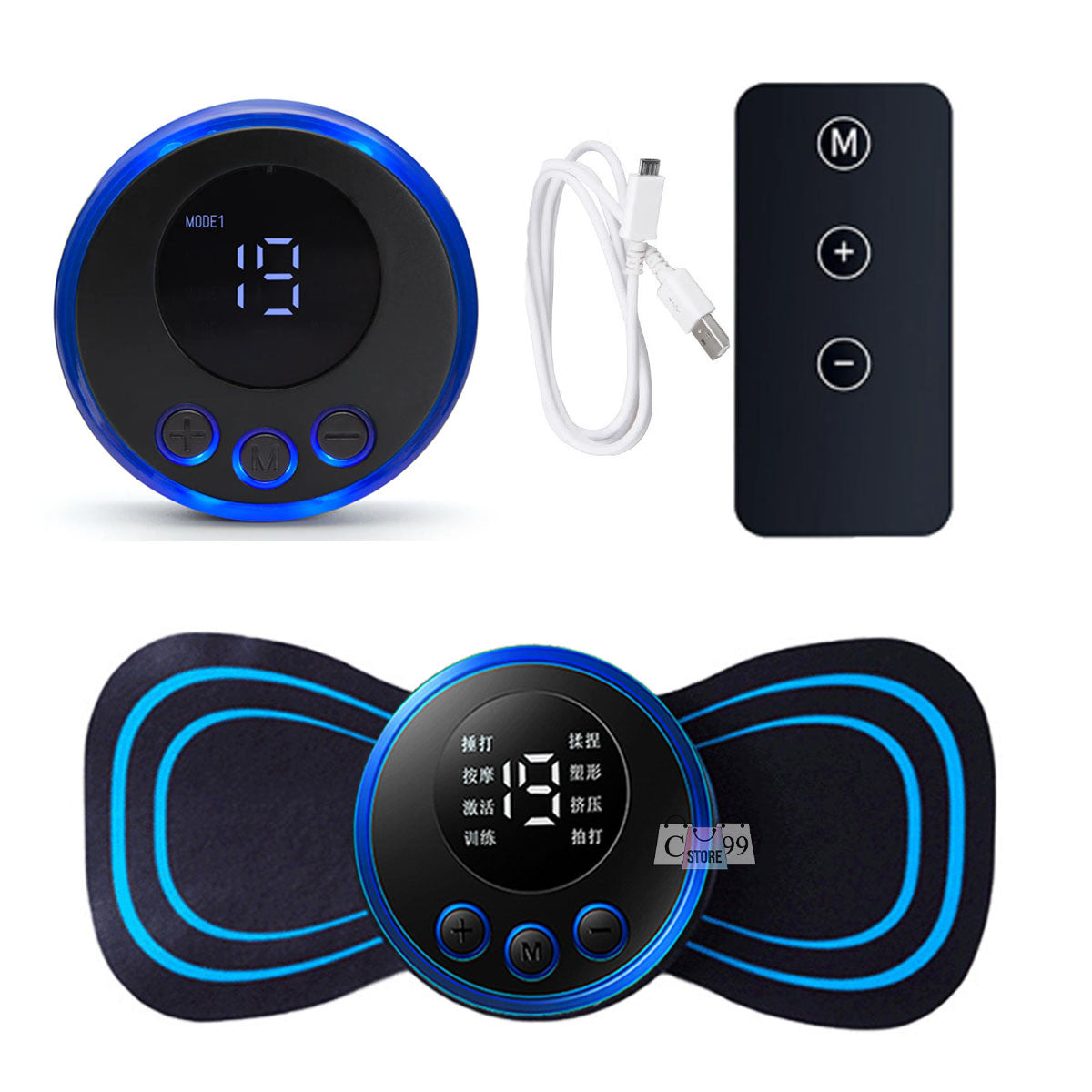 MINI MASAJEADOR CERVICAL ELĂCTRICO RECARGABLE USB + CONTROL EXTRA